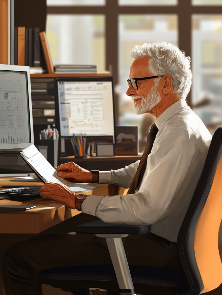 Senior considering long term care insurance